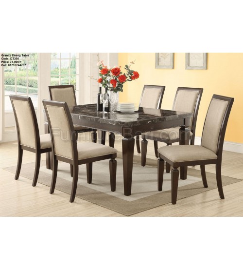 Marble Dining Table 350 (6 Chairs + 1 Table)
